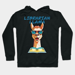 Librarian Llama, Summer Llama, Llama Reading Book Hoodie